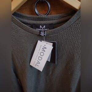 Magaschoni Crewneck Long Sleeve Pullover Sweater Modal Men’s Large
